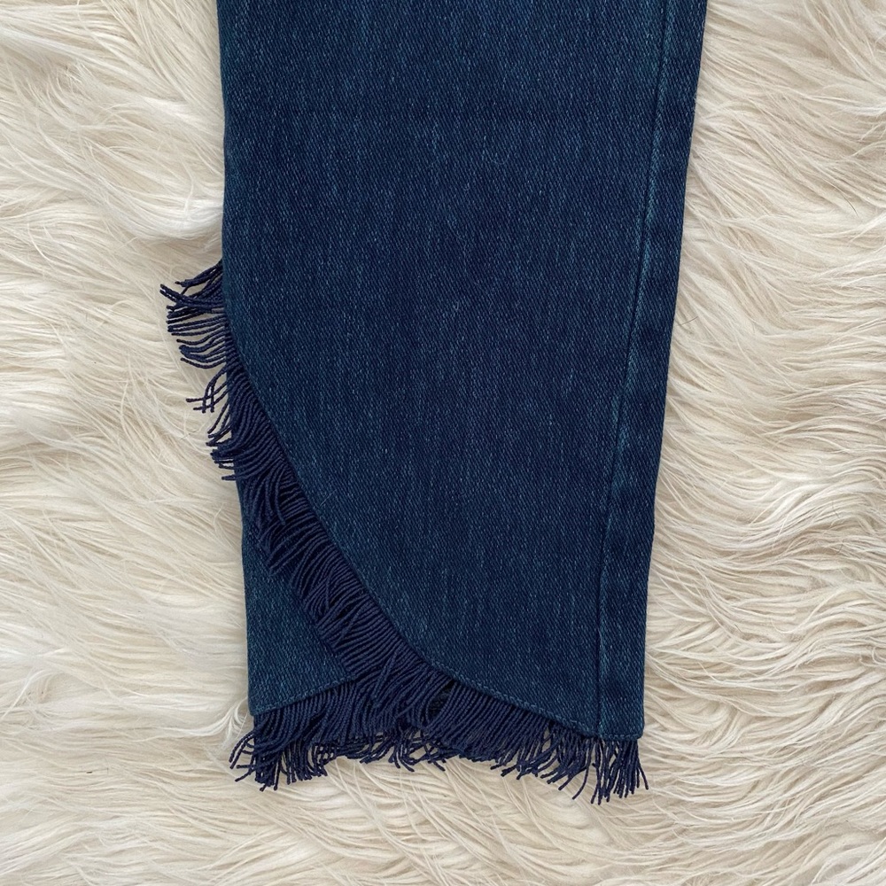 Lysse High Rise Pull On Fringe Tulip Hem Denim Jean Leggings - Picture 6 of 13